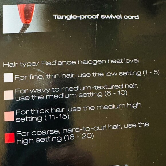 Revlon Radiance 1 inch Curling Iron Styling Iron Halogen Heat Technology Curls - Picture 9 of 11